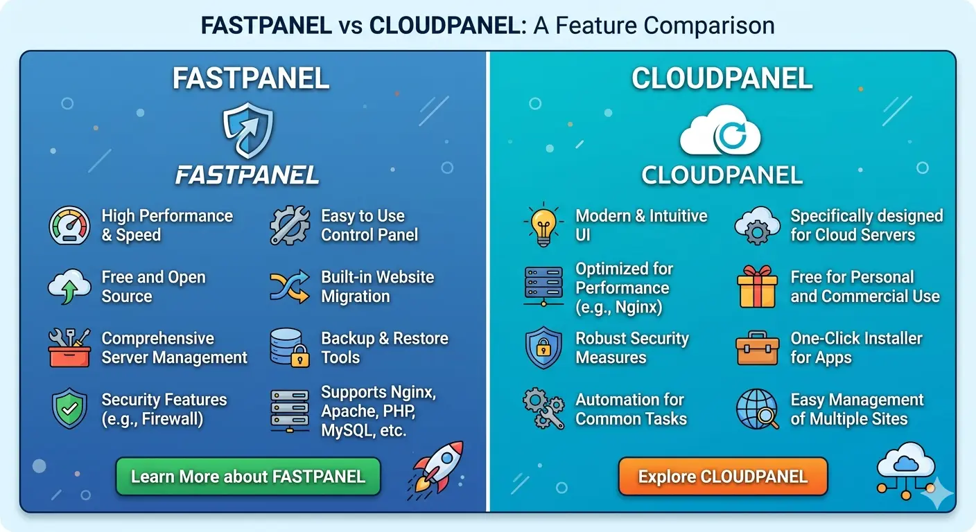Pilih FASTPANEL atau CloudPanel? 