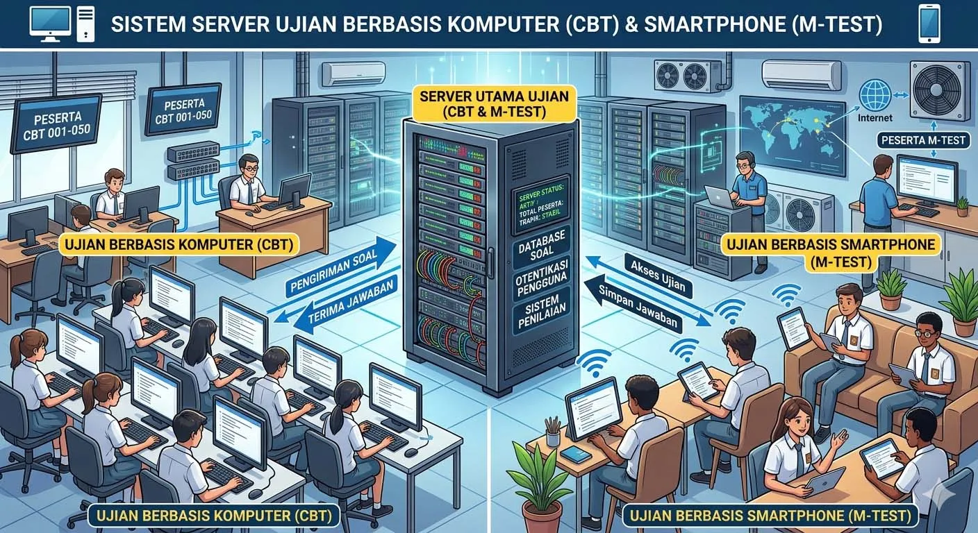 Tips memilih server untuk penyelenggaraan ujian